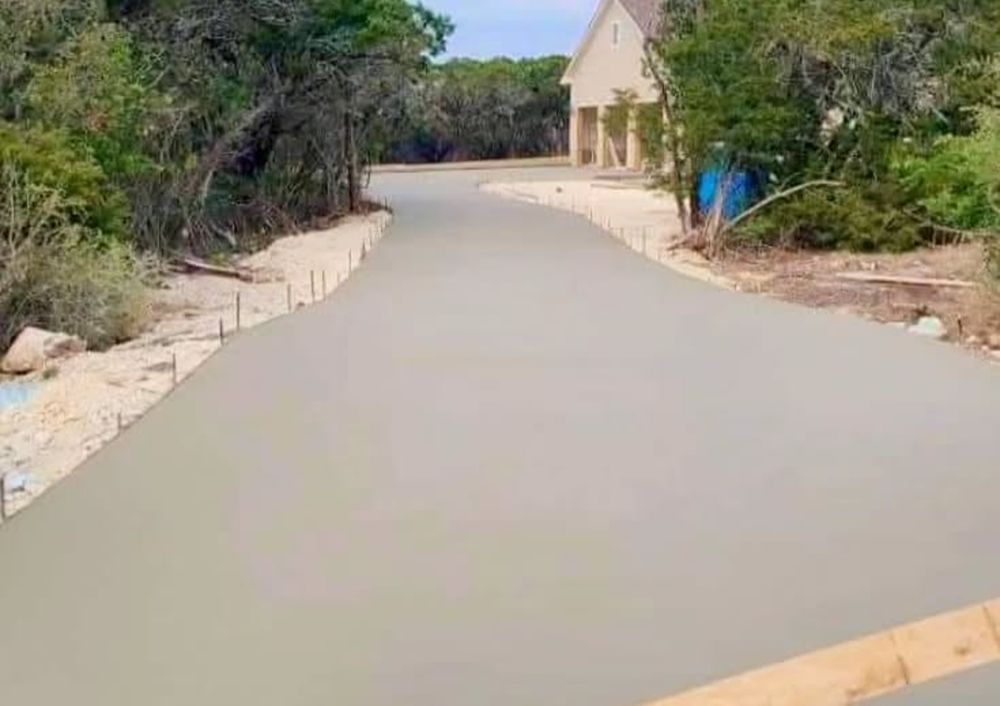 Driveway Installation finished slab in BLANCO, TX